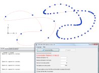 A screenshot of the program DXF Splines to Arcs 1.0